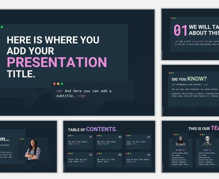 Anyone can code! Free presentation template.