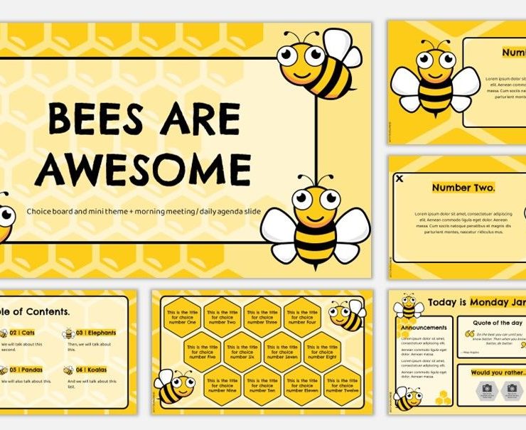 Bees are awesome. Interactive choice board and mini theme.
