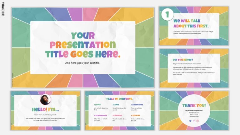 Joyce, fun and creative free slides theme. - desainae.com