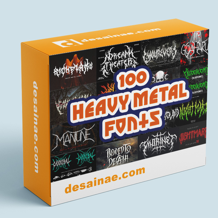 100 Heavy Metal Font Bundle